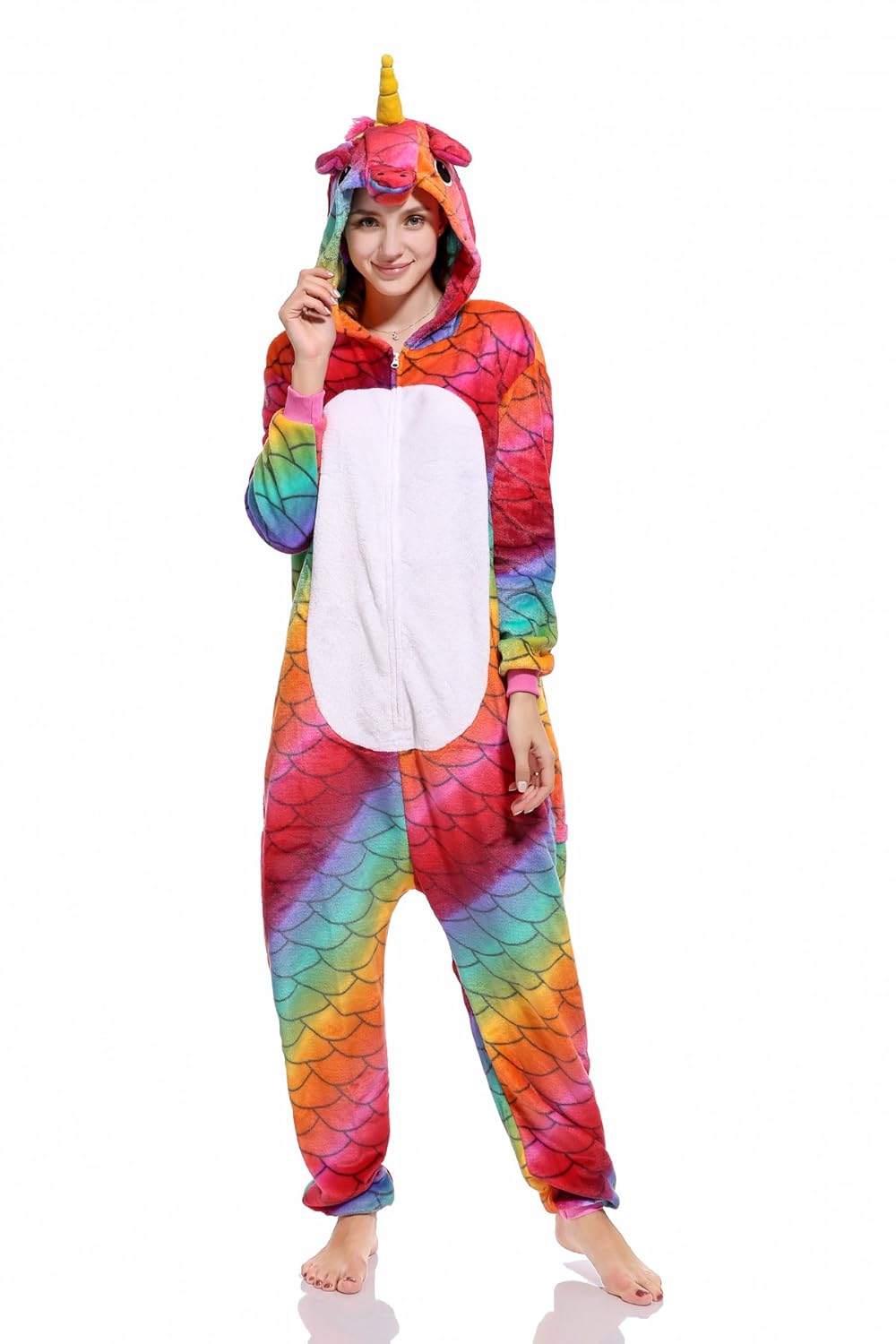 成人独角兽连体衣睡衣圣诞节万圣节派对服装睡衣日常卡通套装